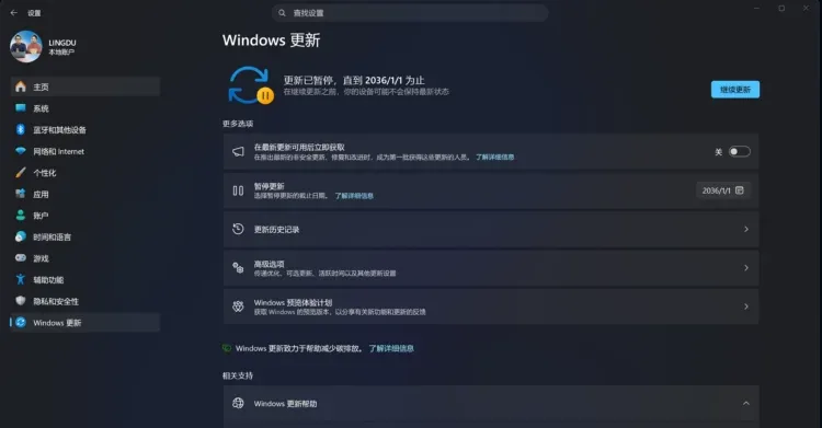 暂停更新已延长到十年后