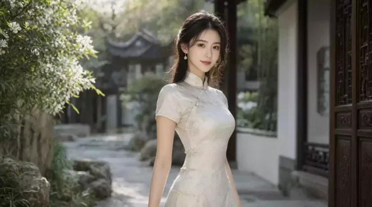 生成效果:旗袍人像